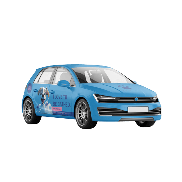 Reklama ant lengvojo automobilio