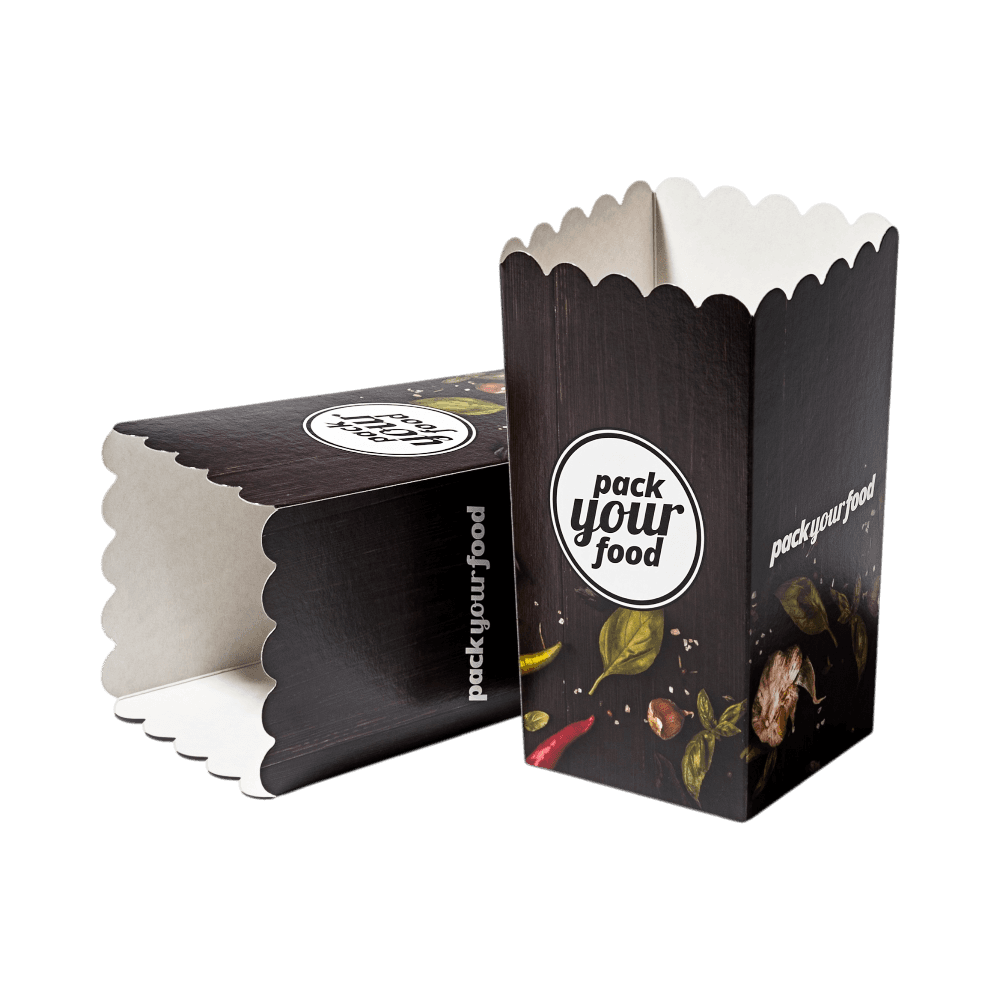 Popcorn Box with Plug-in Bottom 9.9 x 9.9 x 19.6 cm